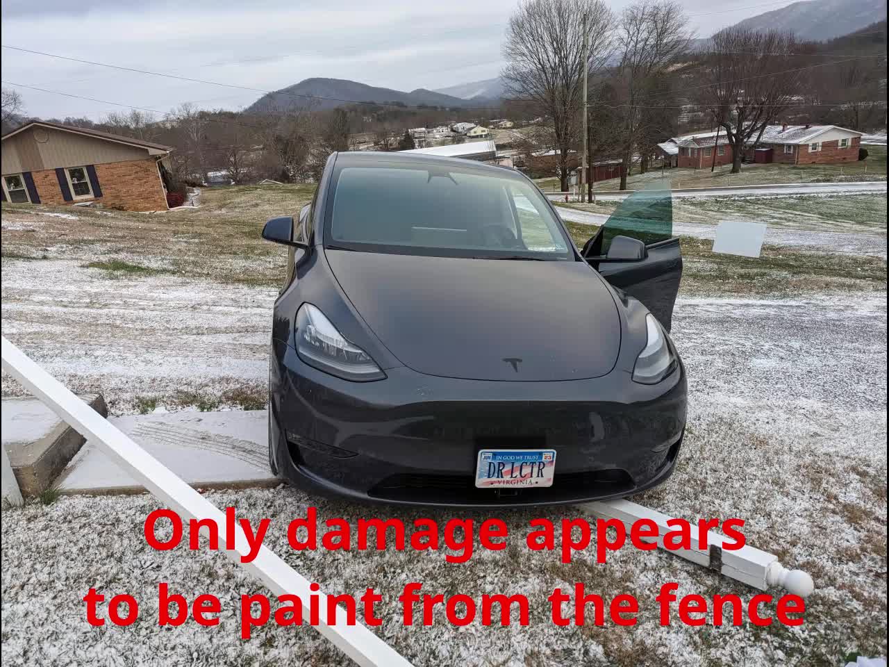 Tesla Slide Down Icey Grassy Hill