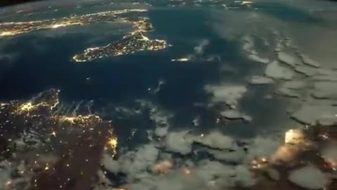 Earth at night from ISS