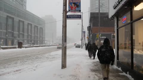 Winter Snow Storm in Toronto CANADA