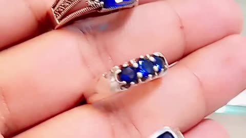 Blue stone rings for.man