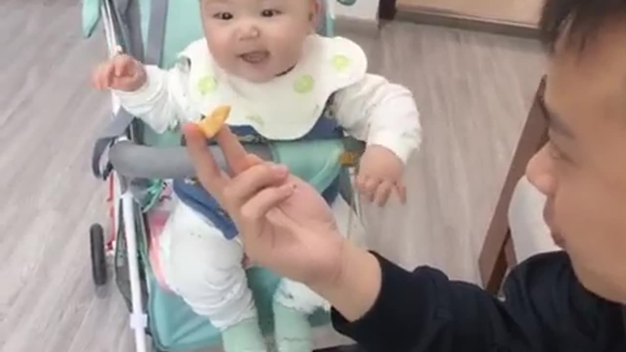 Baby's reaction when he sees his favorite thing in life for the first time