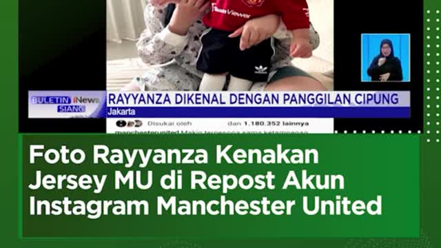 Foto Rayyanza KenakanJersey MU di Repost AkunInstagram Manchester United