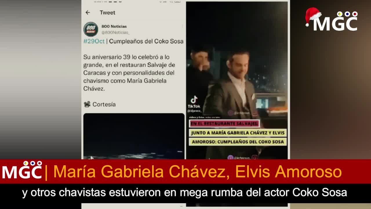 🚨ÚLTIMA HORA🔥 MarÃa Gabriela Chávez, y otros chavistas estuvieron en mega rumba del actor Coko Sosa