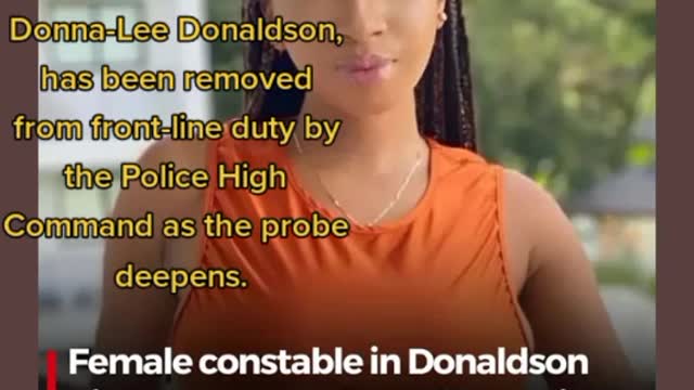 The female district constable who is being investigated in the case of