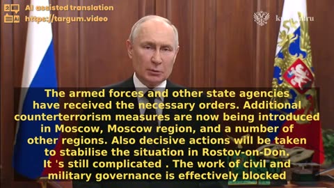 Putin has addressed the Civil War.