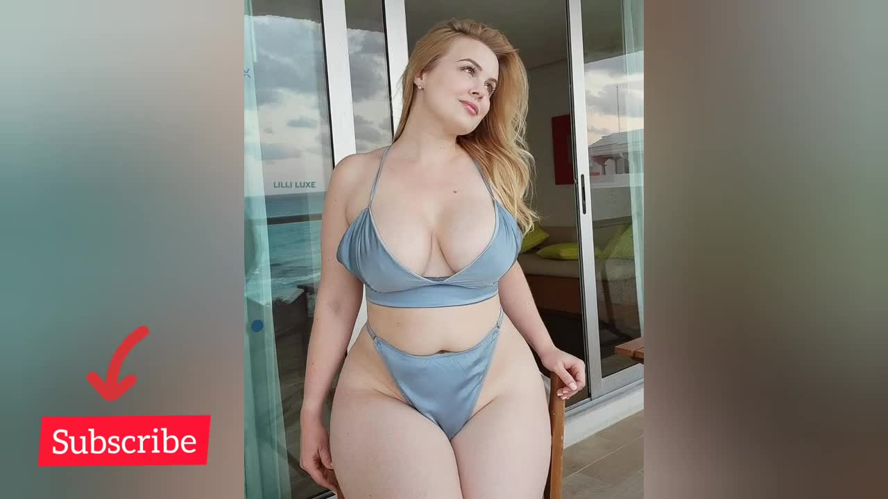 Chubby bikini try on