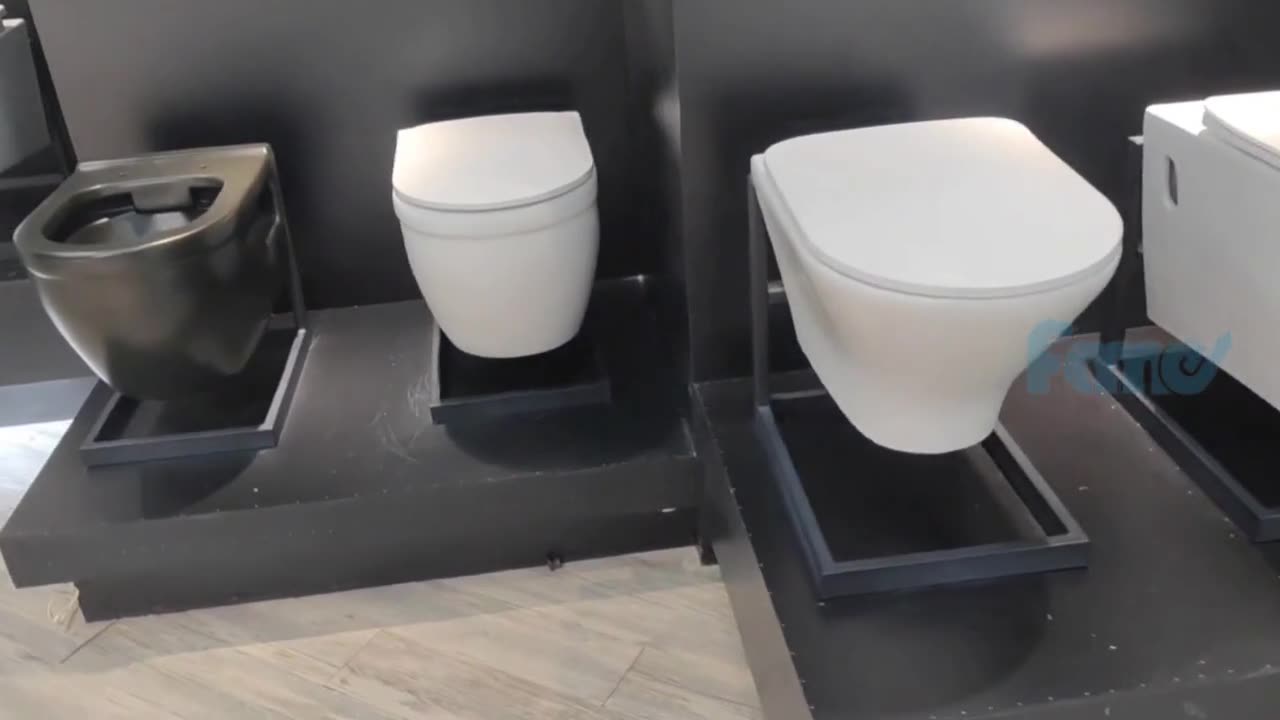 High quality, affordable, colorful one-piece floor row or wall row ceramic toilet