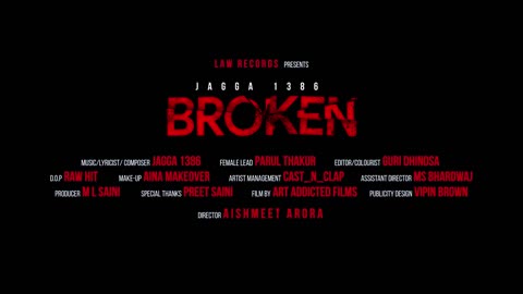 BROKEN - JAGGA1386 | AISHMEET ARORA | LAW RECORDS | NEW PUNJABI Songs 2023