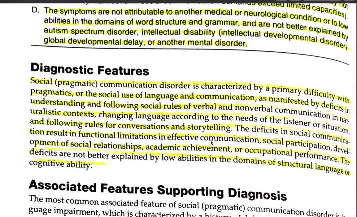 SOCIAL COMMUNICATION DISORDER - Do you have it?