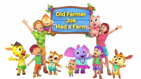 Old Farmer Joe Had A Farm | Joe's Farm Song For Kids | Nursery Rhymes and Baby Songs with Zoobees