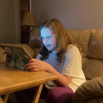 Secretly recorded my daughter playing a game.