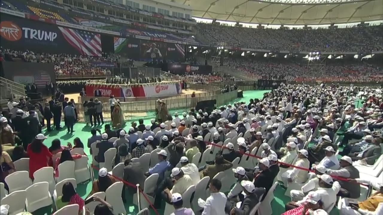 Pm modi and President trump attends namaste trump event in ahemdabad,gujrat.