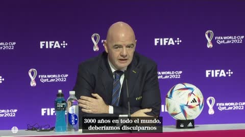 Infantino: "Los europeos deberíamos pedir perdón por lo que hemos hecho en estos 3.000 años"