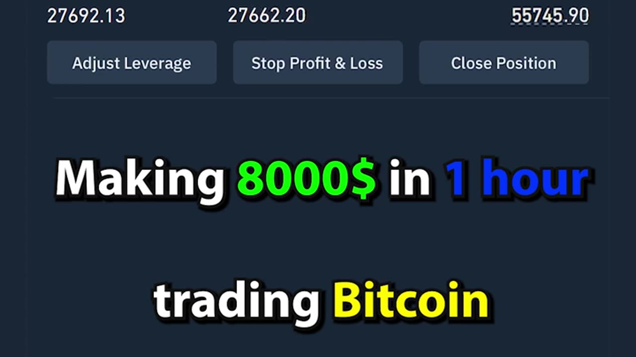 Making 8000$ in 1 hour trading Bitcoin