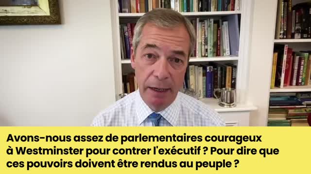 Nigel Farage alerte sur l'abus de pouvoir des gouvernements