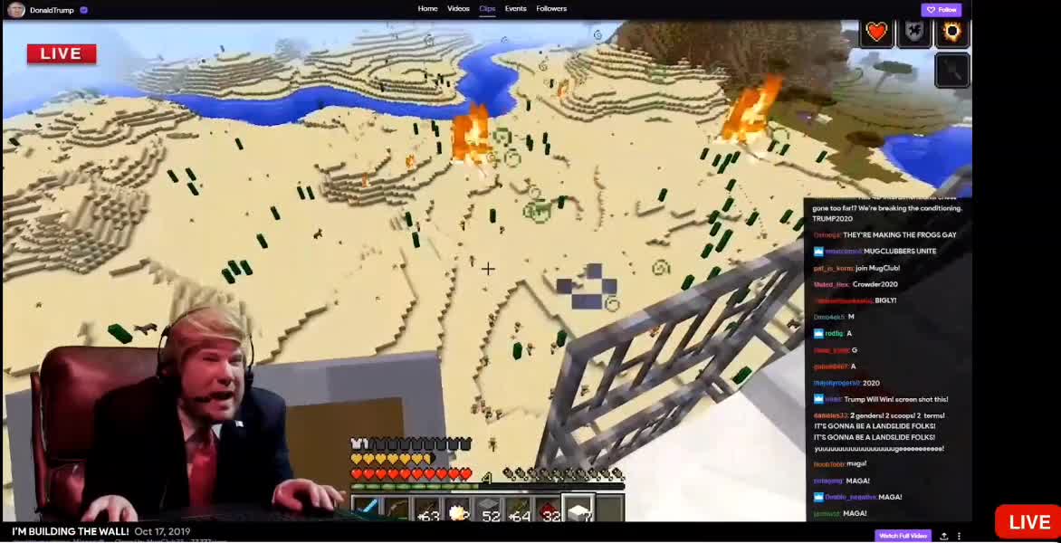 Trump Plays Minecraft