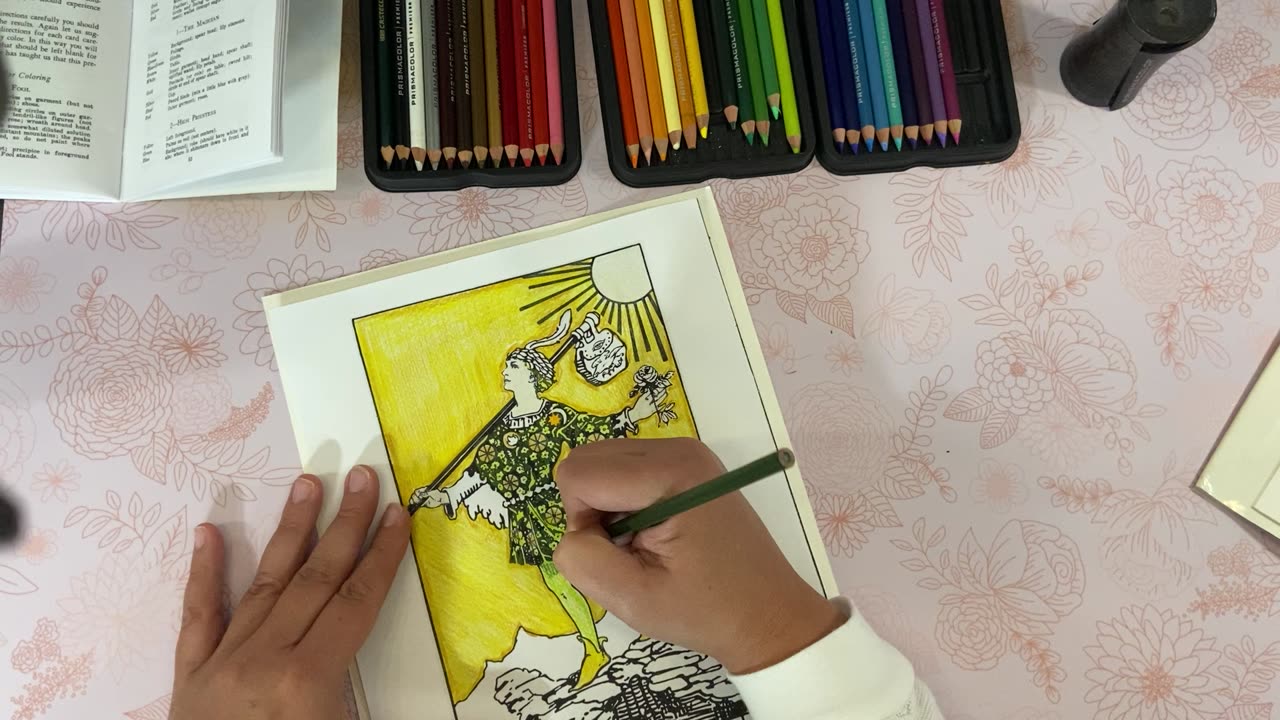 Coloring the Tarot - The Fool - ASMR and Meditation