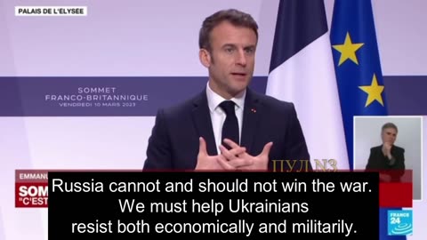 Macron: Russia cannot and should not win the war