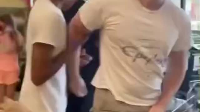 some guy walked too close to him without wearing a mask