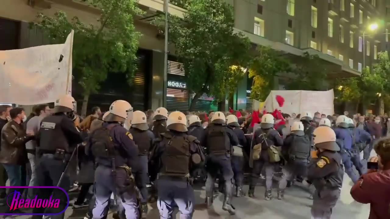 A rally in Athens turned into a fight with the police