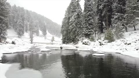 Body of Water in a Winter Landscape