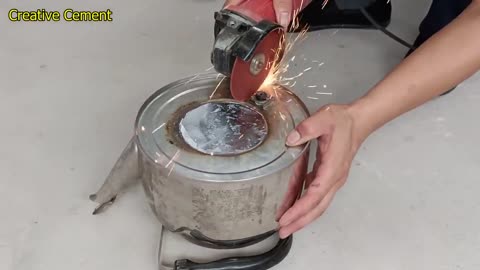 How to make a wood stove from an old kettle