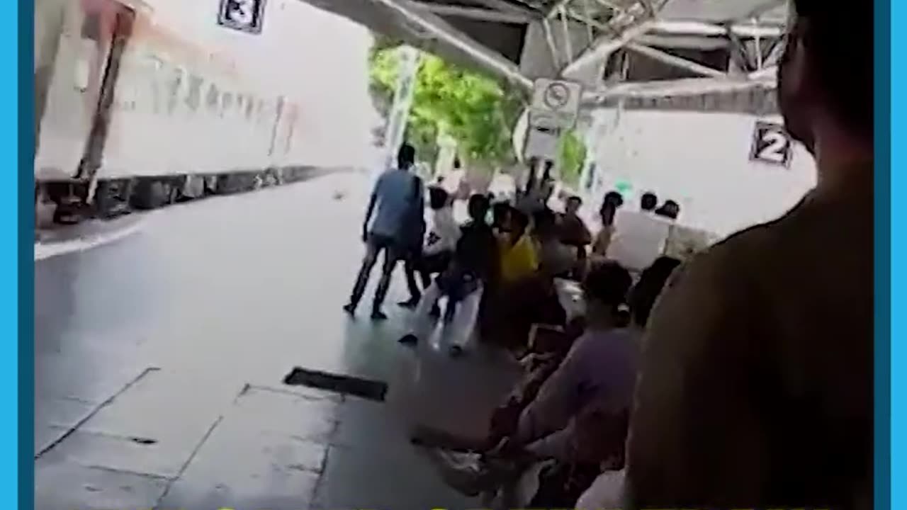 A Man Falling From Train Speeding At 110 Km