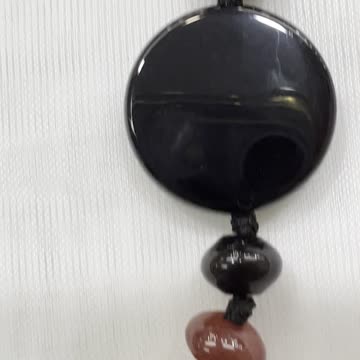 Handmade + Knotting Unique 18” Necklace with Agate, 925 Silver Pendant