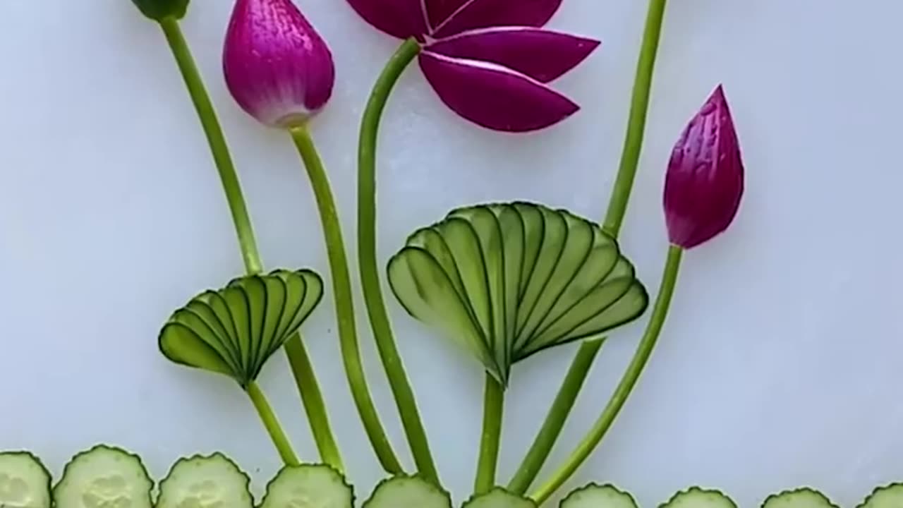 A really special way to serving vegetable🥦🥕🥕🥕🥕🍑🍅
