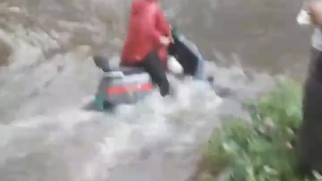 Heavy floods due to extreme rain fall in the Haikou of Hainan province, China