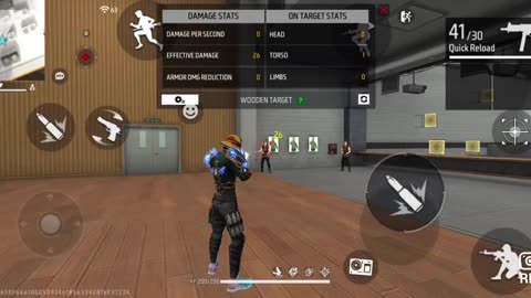 How to hit every bullet red number in free fire training