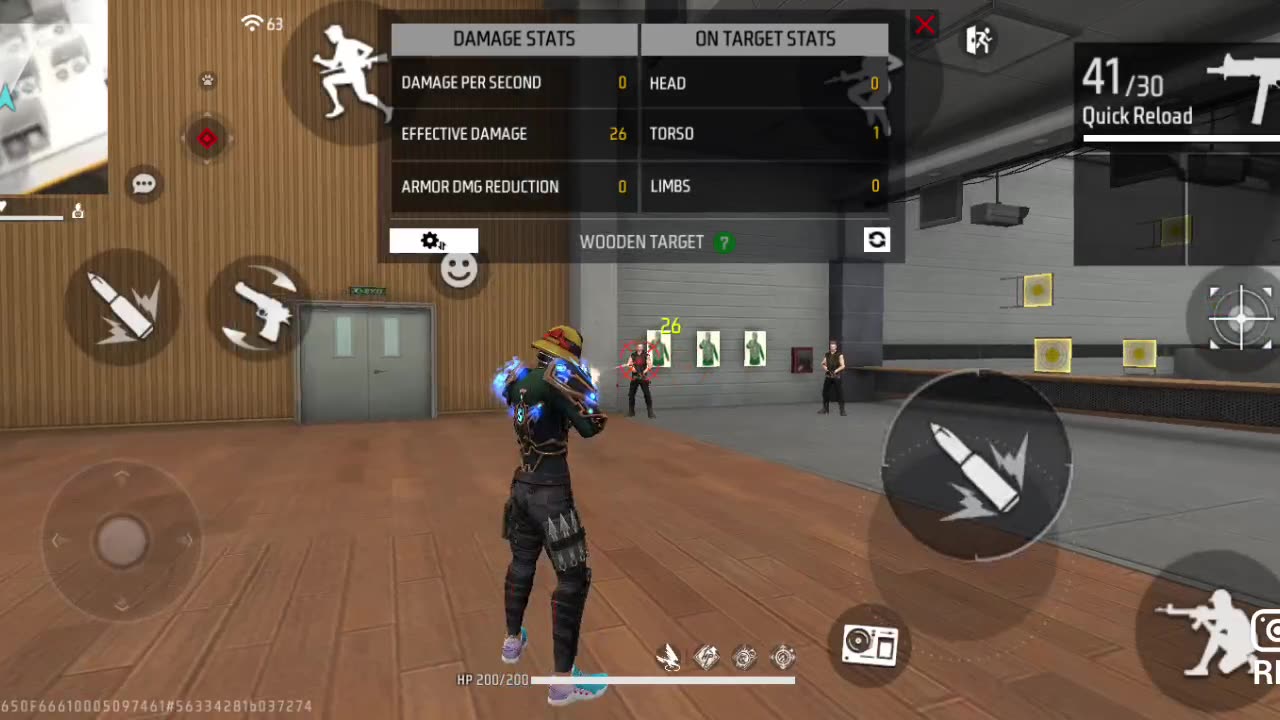 How to hit every bullet red number in free fire training