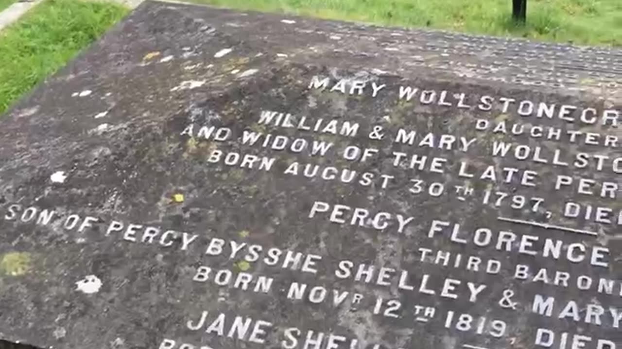 Visiting the grave of Frankenstein author Marh Shelley