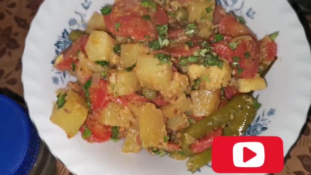 Aloo Matar Gajar Recipe Mix Vegetable Restaurant Style Sabzi by DELICIOUS FOOD WITH FR