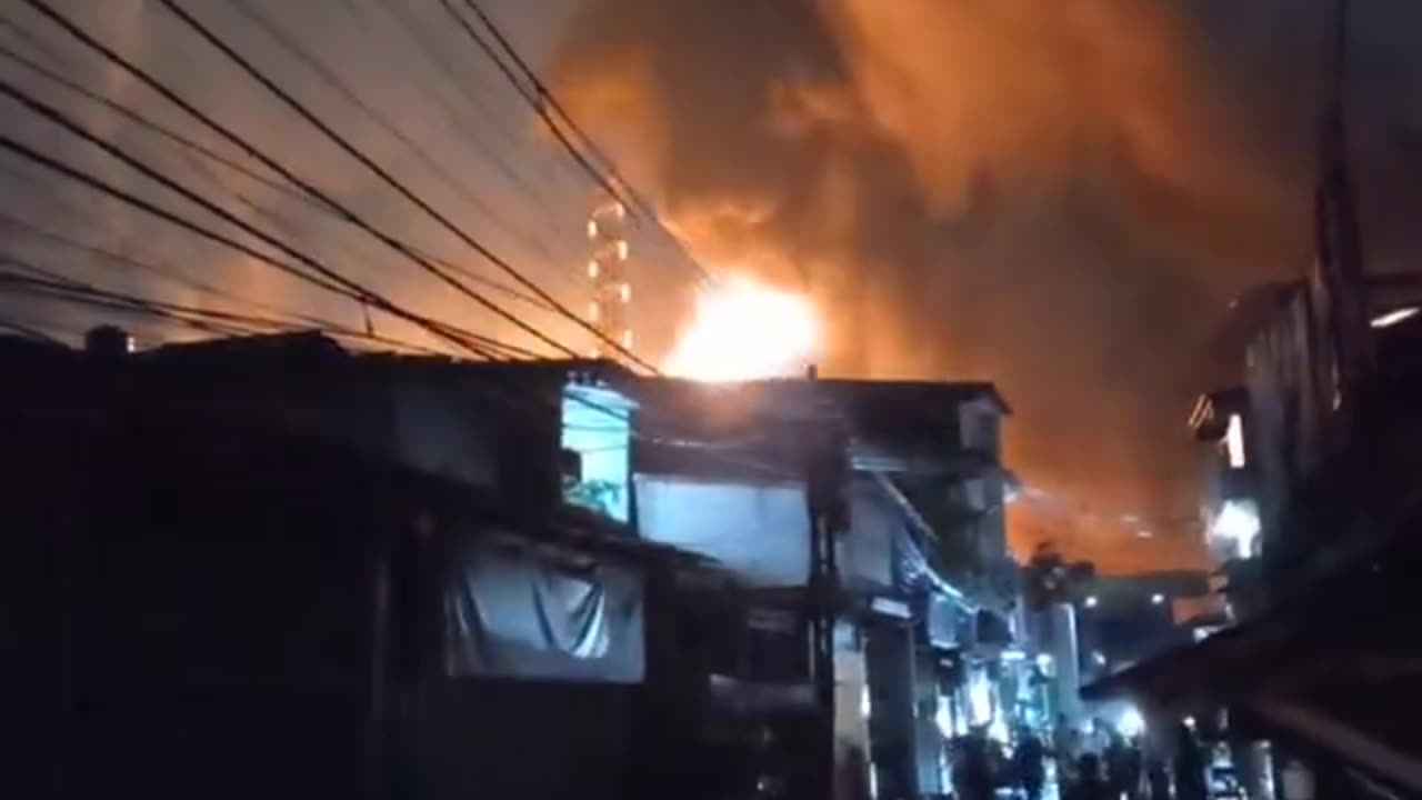 News fire in jakarta, indonesia