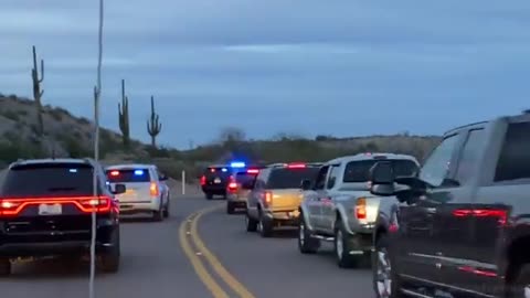 Trump arrival at January 15 Rally AZ