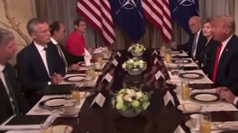 Trump Scolding Stoltenberg at NATO Summit 2018