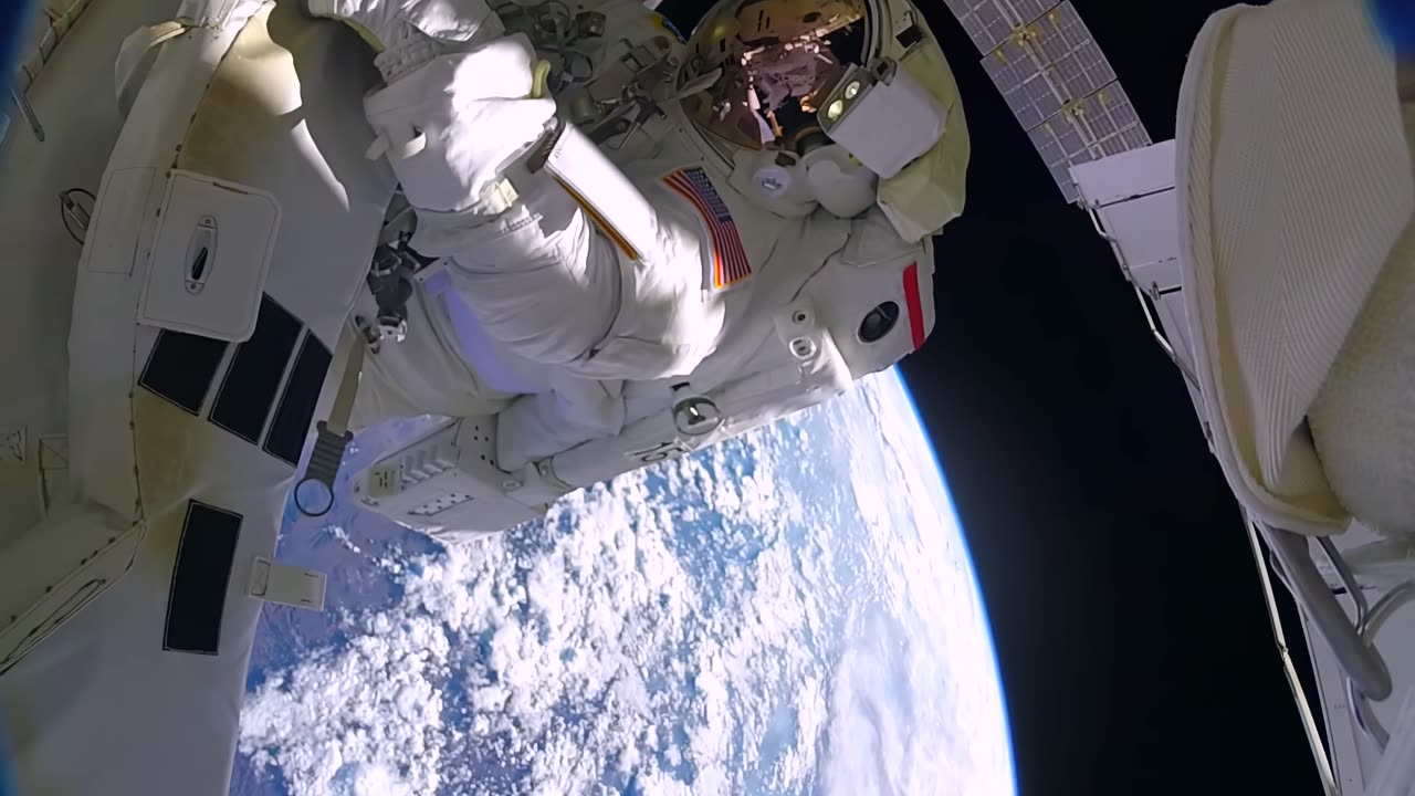 Astronauts accidentally lose a shield in space