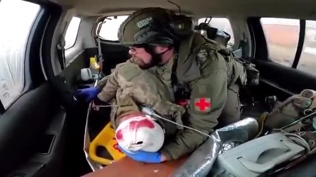 The leader of the Polish Team of Volunteer Battlefield Medics Damian Duda1 in the Ukrainian Army