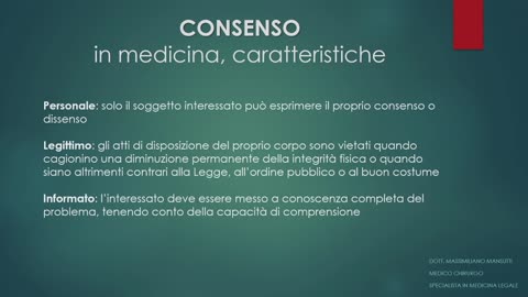 Il consenso informato