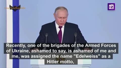 Putin says that Ukraine was taken over by nazis in 2014 by a coup