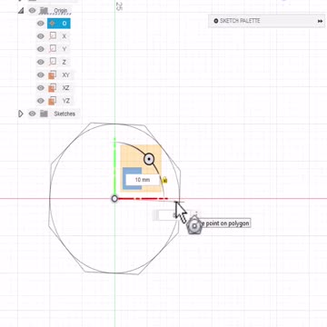 Fusion360: Circumscribed Polygon