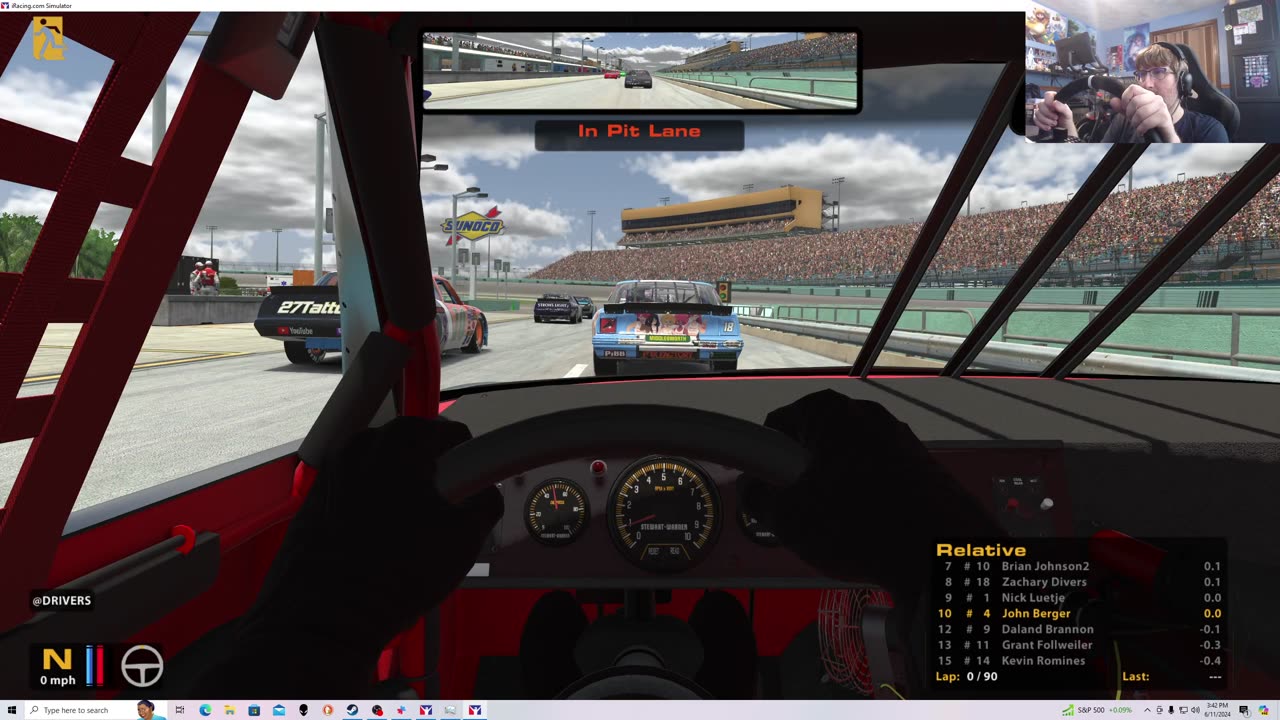 iRacing B Fixed NASCAR Legends from Homestead 6/11/24. Good Car, but Bad Luck Again.