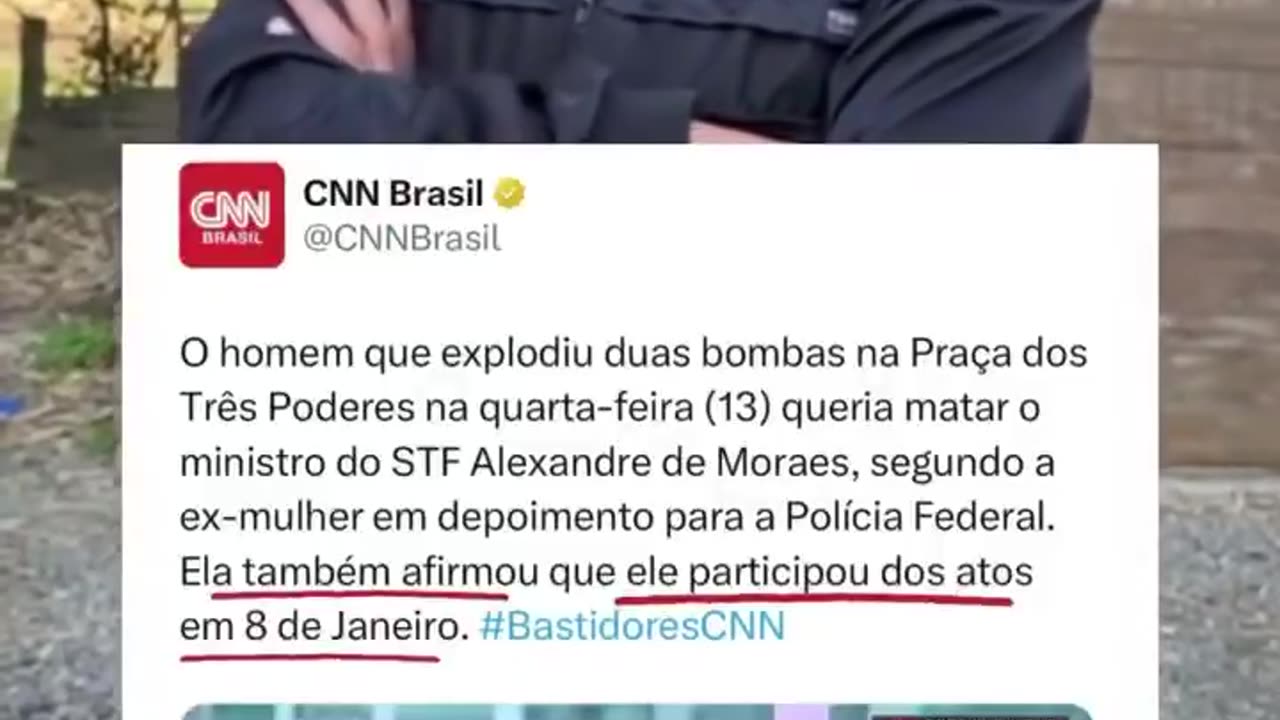 A ex companheira do homem que fez a confusão na praça dos 3 Poderes “mudou a versão” na PF ou a Imprensa está mentindo?🤔