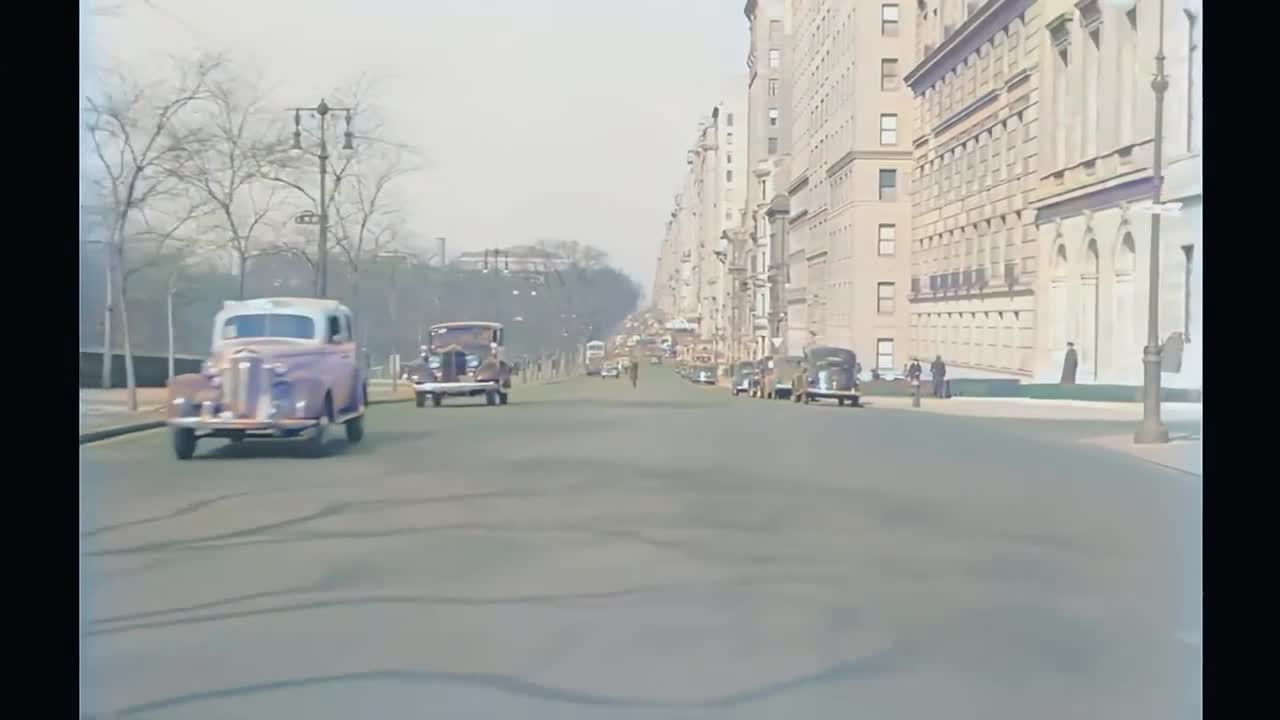 New York 30's in color [60fps,Remastered] w_sound design added