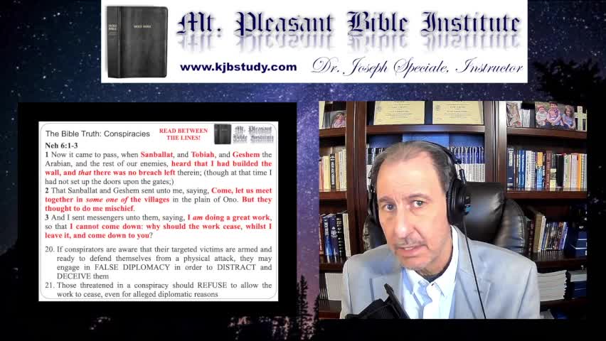 Tuesday Night Prophecy (11/08/22)- Sanballat, Tobiah, & Gehshem’s Conspiracy Against Nehemiah (Pt.7)