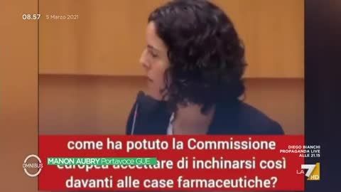 Vaccini, il duro attacco dell'Europarlamentare Manon Aubry ad Ursula Von der Leyen