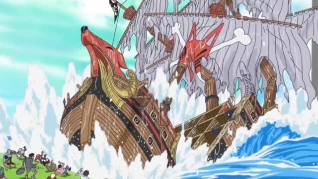 Zoro cut a pirate shop into half