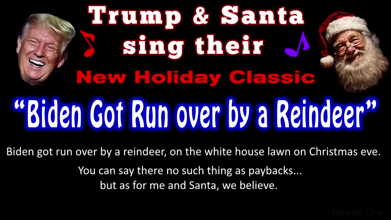 "Biden Got Run Over by a Reindeer" with Trump & Santa! 🎅