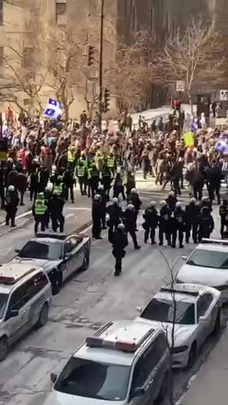 Thousands protest against COVID-19 lockdown in Quebec